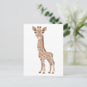 Baby Giraffe Briefkaart (Staand voorkant)
