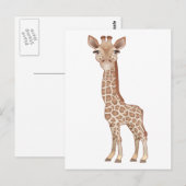 Baby Giraffe Briefkaart (Voorkant / Achterkant)