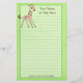 Baby Giraffe Briefpapier (Voorkant)