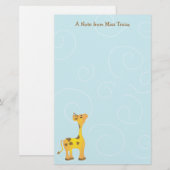 Baby Giraffe Briefpapier (Voorkant / Achterkant)