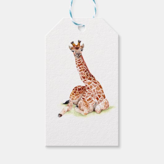 Baby Giraffe Cadeaulabel (Voorkant)