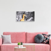 Baby Giraffe Canvas Afdruk (Insitu (Woonkamer))