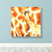 Baby Giraffe Canvas Afdruk (Insitu (Houten vloer))