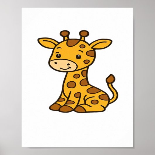 baby giraffe Classic T-Shirt Poster (Voorkant)