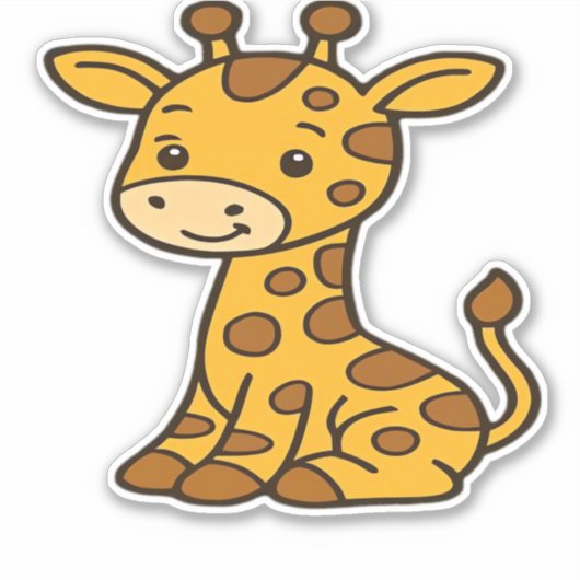 baby giraffe Classic T-Shirt Sticker (Voorkant)
