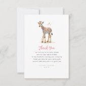 Baby Giraffe Cute Modern Little Dank je Bedankkaart (Voorkant)