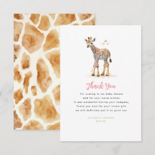 Baby Giraffe Cute Modern Little Dank je Bedankkaart