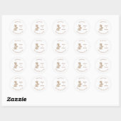 Baby Giraffe Dank u Klassieke Ronde Sticker (Vel)