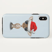 Baby Giraffe die een Santa Hat draagt Case-Mate iPhone Case (Achterkant (horizontaal))