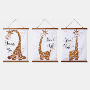 Baby Giraffe Droom Groot Groei Wijs Kinderkamer Mu Hangend Wandkleed