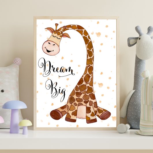 Baby Giraffe Droom Groot Muur Kunst Decoratie Cade
