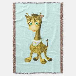 Baby Giraffe Drow Blanket Custom Colors Deken