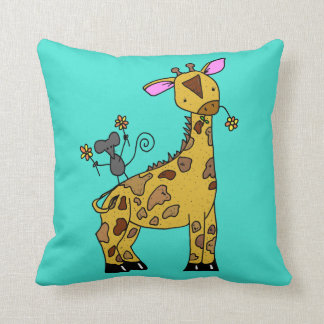 Baby Giraffe en muis piloot Kussen