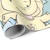 Baby Giraffe en olifant Cadeaupapier (Rol Hoek)