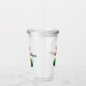 Baby Giraffe en vlinder Acryl Drinkbeker (Rechts)