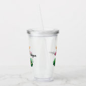 Baby Giraffe en vlinder Acryl Drinkbeker (Links)