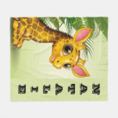 Baby Giraffe Fleece Deken (Voorkant (Horizontaal))