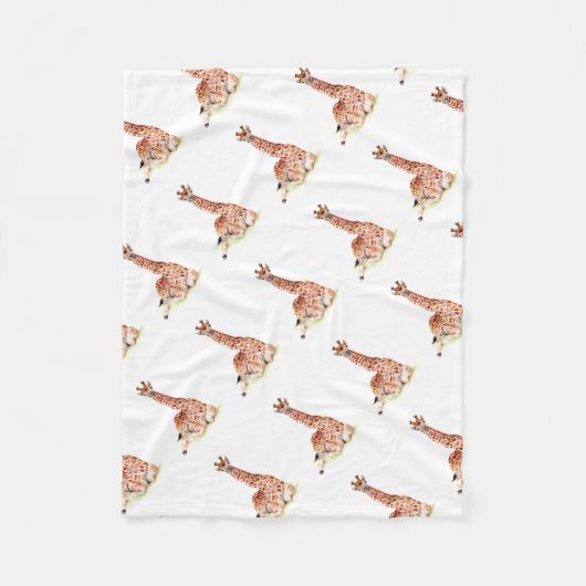 Baby Giraffe Fleece Deken (Voorkant)