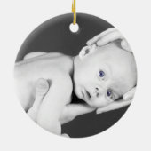 Baby Giraffe/foto Keramisch Ornament (Achterkant)