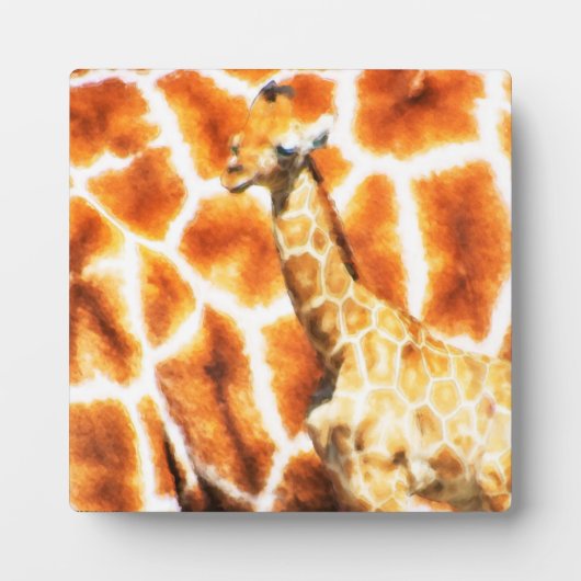 Baby Giraffe Fotoplaat (Voorkant)