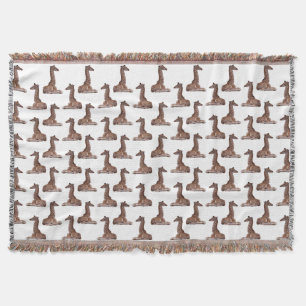Baby Giraffe Frenzy Worpdeken (Wit) Deken