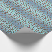 Baby Giraffe Frenzy Wrapping Paper (Sky Blue Mix) Cadeaupapier (Hoek)
