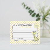 Baby Giraffe Gellow Grey Advice voor mama papa Advieskaart (Staand voorkant)