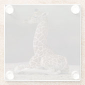 Baby Giraffe Glas Onderzetter (Achterkant)