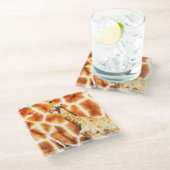 Baby Giraffe Glazen Onderzetter (Schuin)
