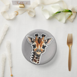 Baby Giraffe Gray Papieren Kommen