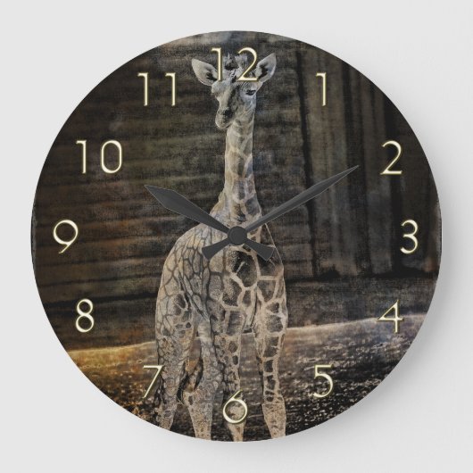 Baby Giraffe Grote Klok (Voorkant)