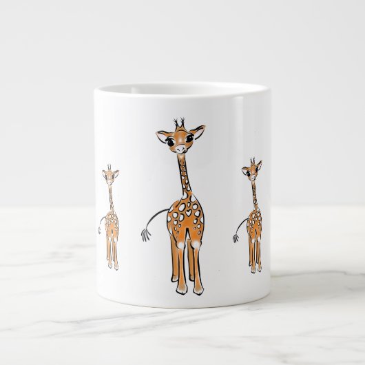 Baby Giraffe Grote Koffiekop (Voorkant)
