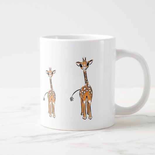 Baby Giraffe Grote Koffiekop (Rechts)