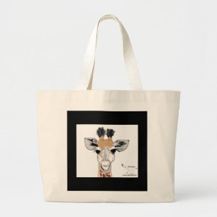 Baby Giraffe Grote Tote Bag