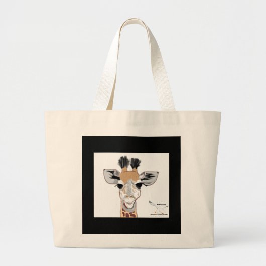 Baby Giraffe Grote Tote Bag (Voorkant)