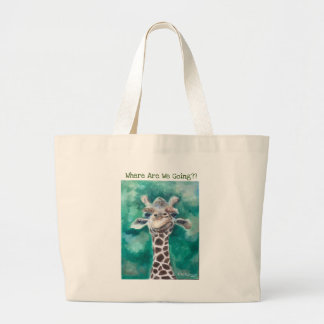 Baby Giraffe Grote Tote Bag