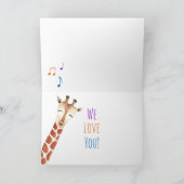 Baby Giraffe Happy Adoption Day Kaart (Binnen)