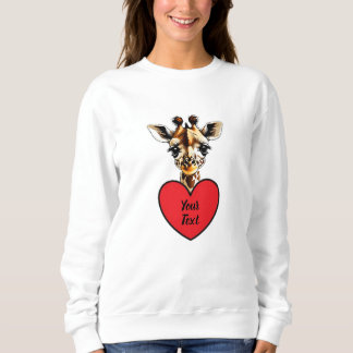 Baby Giraffe Heart met uw aangepaste bericht Trui