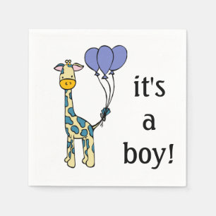 Baby Giraffe - Het is een jongen - Baby shower Nap Servet