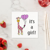 Baby Giraffe - Het is een meisje - Baby shower ser Servet (Insitu)