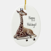 Baby Giraffe Holiday Ornament (Voorkant)