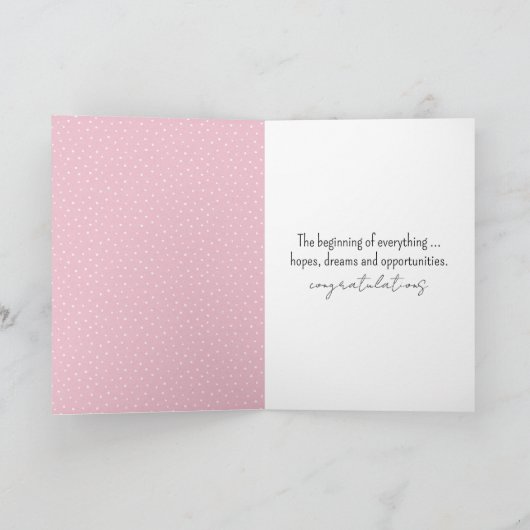 Baby Giraffe in bloemetjes gefeliciteerd Kaart (Binnen)