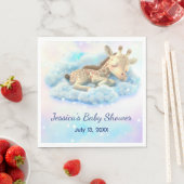Baby Giraffe in het wolken Baby shower Servet (Insitu)