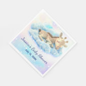 Baby Giraffe in het wolken Baby shower Servet (Hoek)