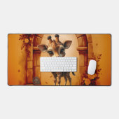 Baby giraffe in steampunk-cartoon bureaumat (Keyboard & Muis)