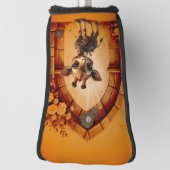 Baby giraffe in steampunk-cartoon golfheadcover (Draai 90)