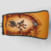Baby giraffe in steampunk-cartoon golfheadcover (Voorkant)