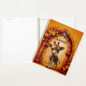 Baby giraffe in steampunk-cartoon planner (Display)