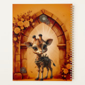 Baby giraffe in steampunk-cartoon planner (Achterkant)