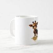 Baby giraffe in steampunk-cartoon stijl Classic T- Koffiemok (Voorkant links)